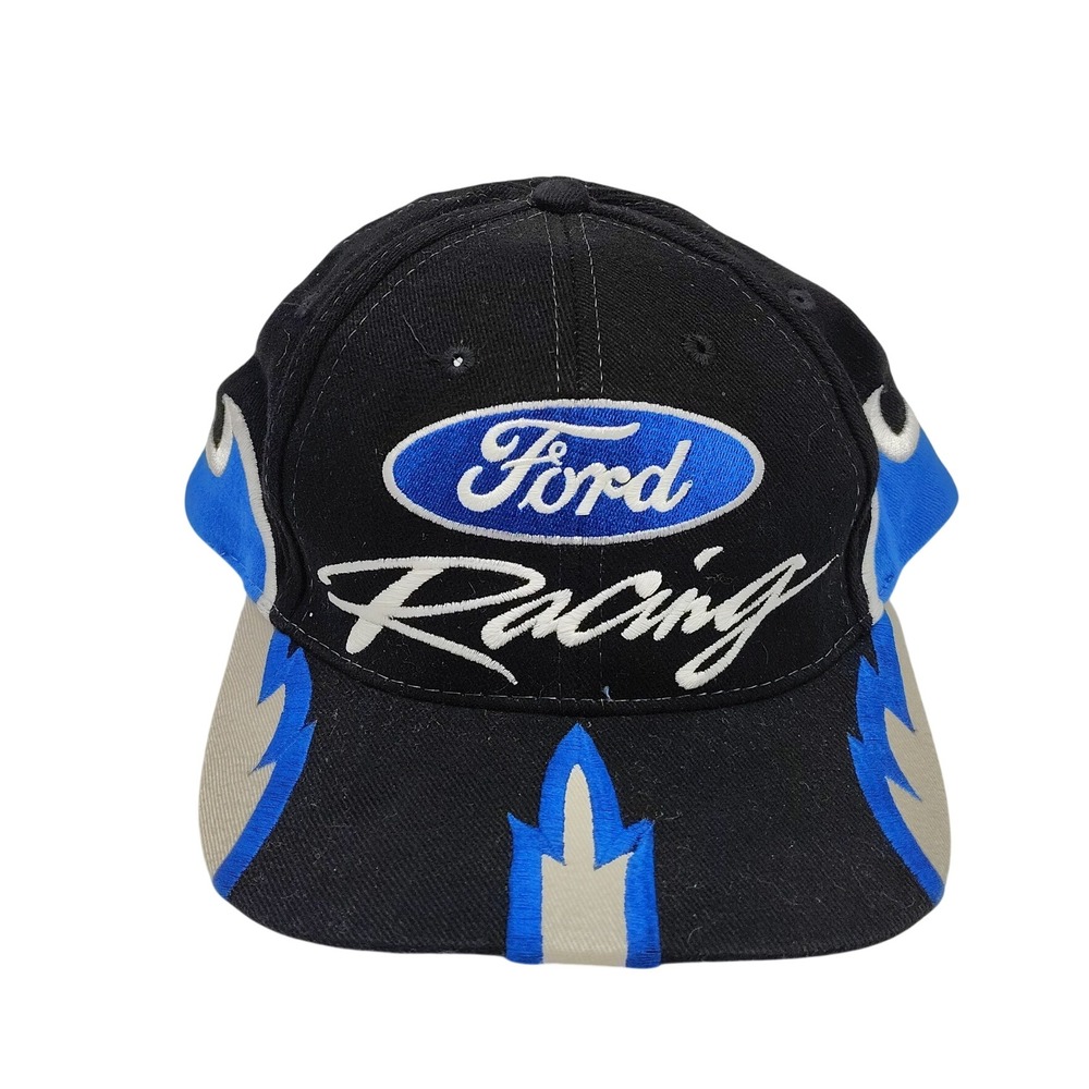 Vintage Ford Racing INFERNO Flame Hat Officially Licensed Black Blue Gray
